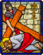 9 Jesus falls